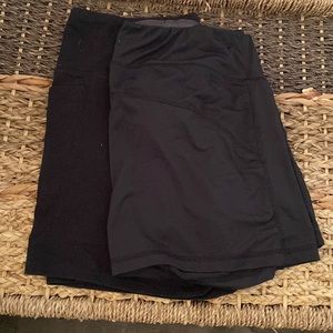 Two pairs of black fitness shorts $5 for both
